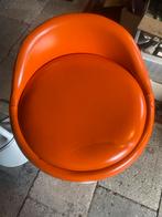Vintage Oranje Barkrukken - Set van 4, Huis en Inrichting, Barkrukken, Ophalen, Gebruikt, 60 tot 90 cm, 4 krukken