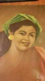 Hasim (1921-1982), `Balinese vrouw`, gesigneerd, doek,, Antiek en Kunst, Kunst | Schilderijen | Klassiek, Ophalen