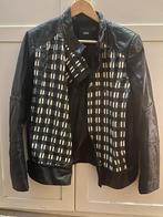 Echt lederen biker jasje, Maat 38/40 (M), Zwart, Ophalen of Verzenden, Zo goed als nieuw