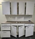 NIEUWE Bruynzeel Keuken 210 cm "IJSWIT" Decor / INNOVARE, Huis en Inrichting, Verzenden, Wit, Nieuw, Enkelwandige keuken