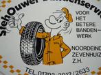 sticker oud Zevenhuizen STEHOUWER autobanden garage strip re, Verzamelen, Stickers, Overige typen, Zo goed als nieuw, Verzenden