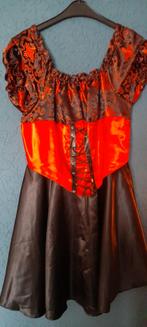 Rood Zwart Moulin Rouge Jurk Maat 46, Kleding | Dames, Carnaval, Maat 46/48 (XL) of groter, Ophalen of Verzenden, Zo goed als nieuw