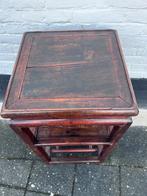 Chinese theetafel plantentafel, bijzettafel 39 x 39, H 77 cm, Minder dan 55 cm, De doofpot, Vierkant, Ophalen of Verzenden