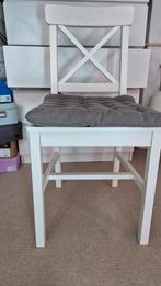Twee stoelen wit met zitkussen ikea, Huis en Inrichting, Stoelen, Ophalen of Verzenden, Zo goed als nieuw, Wit, Twee