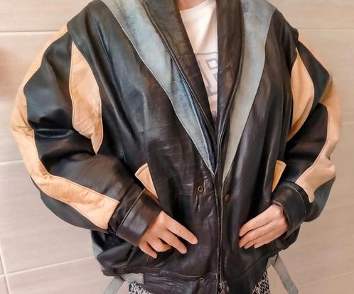 Vintage leren jas L, Kleding | Heren, Jassen | Winter, Ophalen of Verzenden
