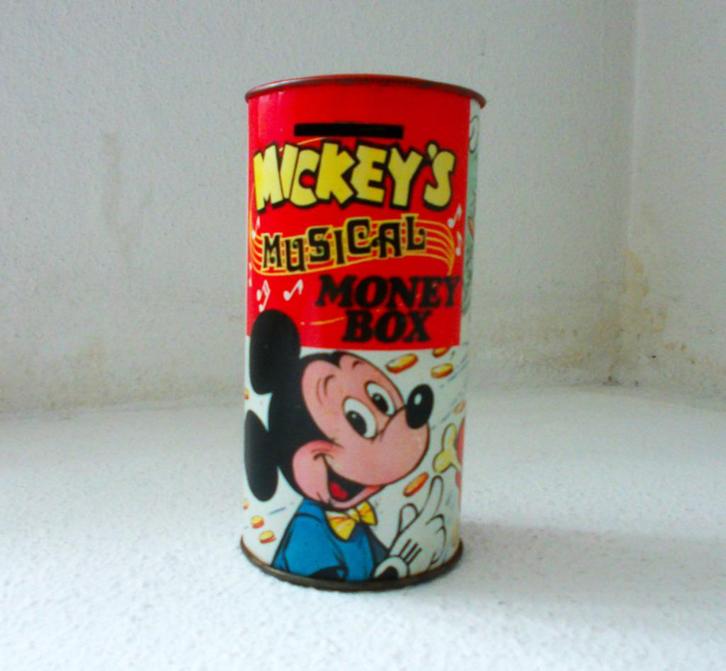 Vintage Disney Mickey spaarpot, Verzamelen, Disney, Gebruikt, Overige typen, Mickey Mouse, Ophalen of Verzenden