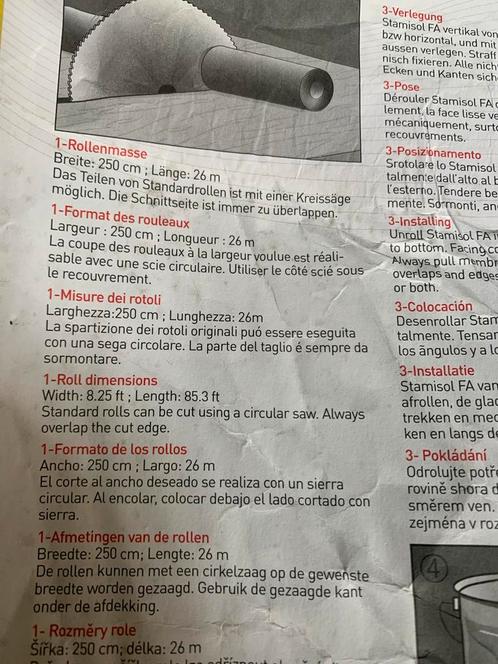 Stamisol FA Gevel- en Dakfolie - 2 Rollen kleur zwart, Doe-het-zelf en Verbouw, Isolatie en Afdichting, Gebruikt, Muurisolatie