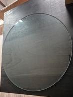 Glasplaat rond 80 cm, Doe-het-zelf en Verbouw, Glas en Ramen, Ophalen, 80 tot 120 cm, 80 tot 120 cm, Zo goed als nieuw