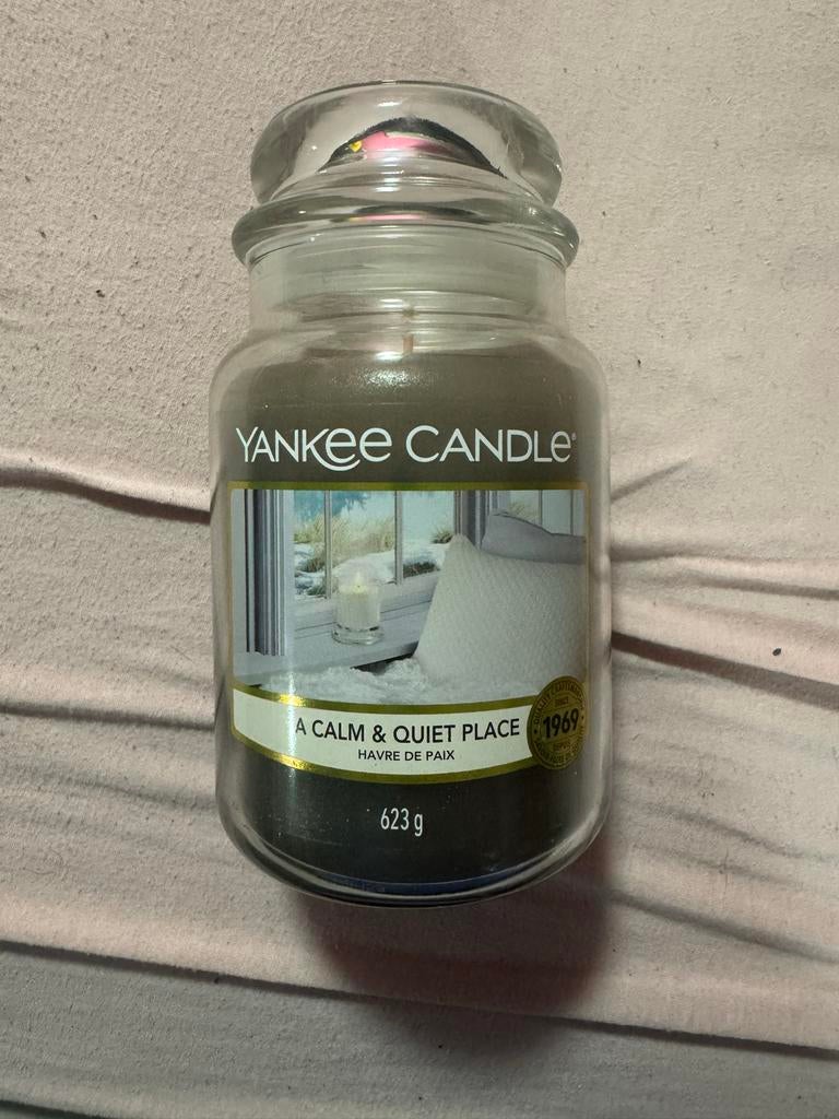Yankee Candle Grote Maat - A Calm and Quiet Place, Ophalen of Verzenden, Nieuw, Grijs, Kaars
