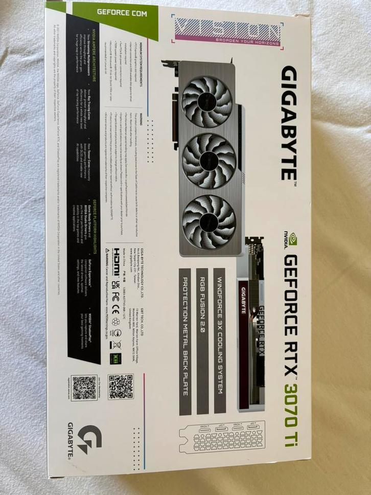 RTX 3070 Ti, Computers en Software, Videokaarten, Zo goed als nieuw, PCI-Express 4.0, GDDR6, Ophalen of Verzenden