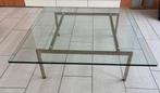 Glazen tafel, Huis en Inrichting, Tafels | Salontafels, Ophalen, 100 tot 150 cm, Rond, Minder dan 50 cm