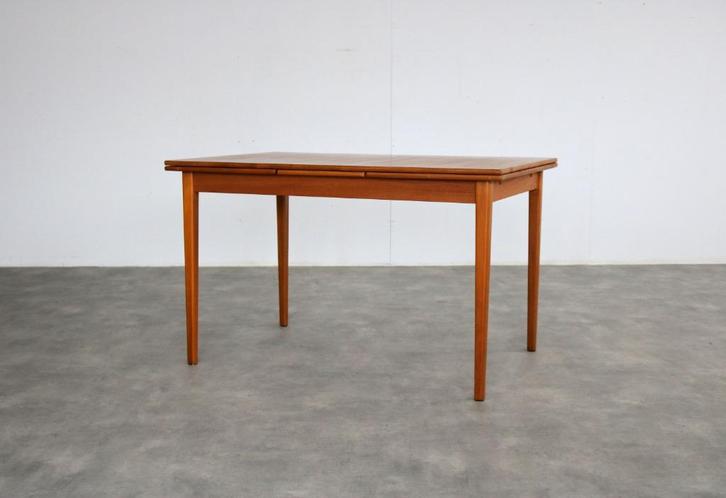vintage eettafel | tafel | verlengbaar | jaren 60 | Zweeds, Huis en Inrichting, Tafels | Eettafels, Gebruikt, 50 tot 100 cm, Rechthoekig