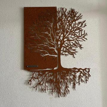 Metalen Cortenstalen wanddecoratie 'Boom / Tree of life'