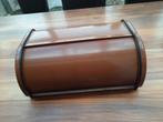Vintage bruine Broodtrommel, Ophalen of Verzenden, Zo goed als nieuw
