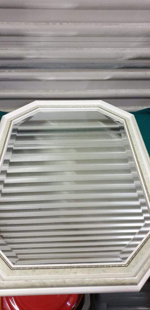 spiegel hout acht hoekige lijst, Huis en Inrichting, Woonaccessoires | Spiegels, Ophalen of Verzenden, 'T Olde Gre-j, Info@toldegrej.nl