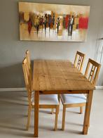 Eettafel + 4 stoelen, Ophalen, Gebruikt, 50 tot 100 cm, Vijf personen of meer