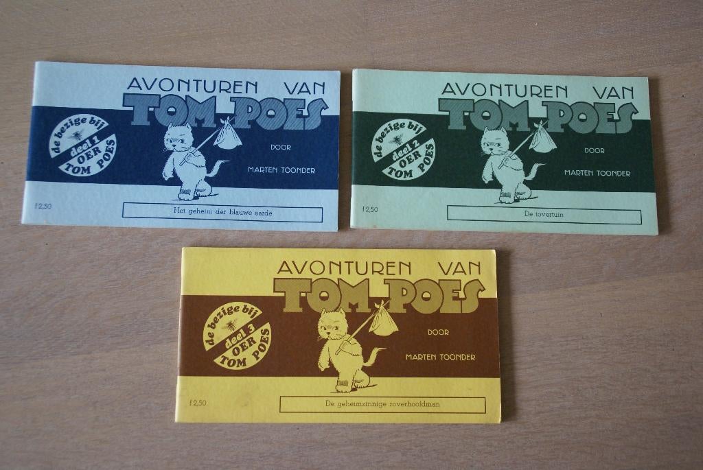 Avonturen van Tom Poes, 3 stripboekjes, 1970, Complete serie of reeks, Ophalen of Verzenden, Gelezen