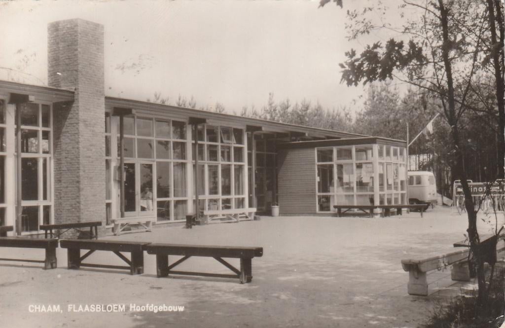 Chaam (N.Br.) - Recreatiecentrum De Flaasbloem, Hoofdgebouw., Ophalen of Verzenden, 1960 tot 1980, Gelopen, Noord-Brabant