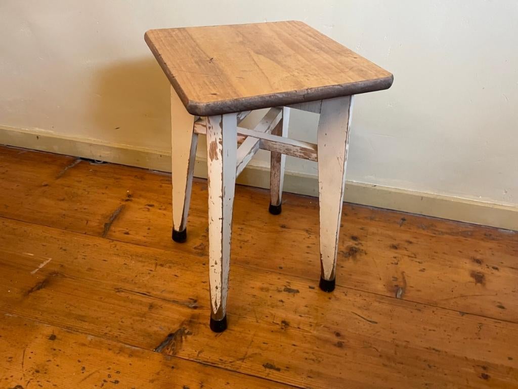 Stevig Krukje Bankje Bijzettafeltje Frans, Antiek en Kunst, Ophalen of Verzenden