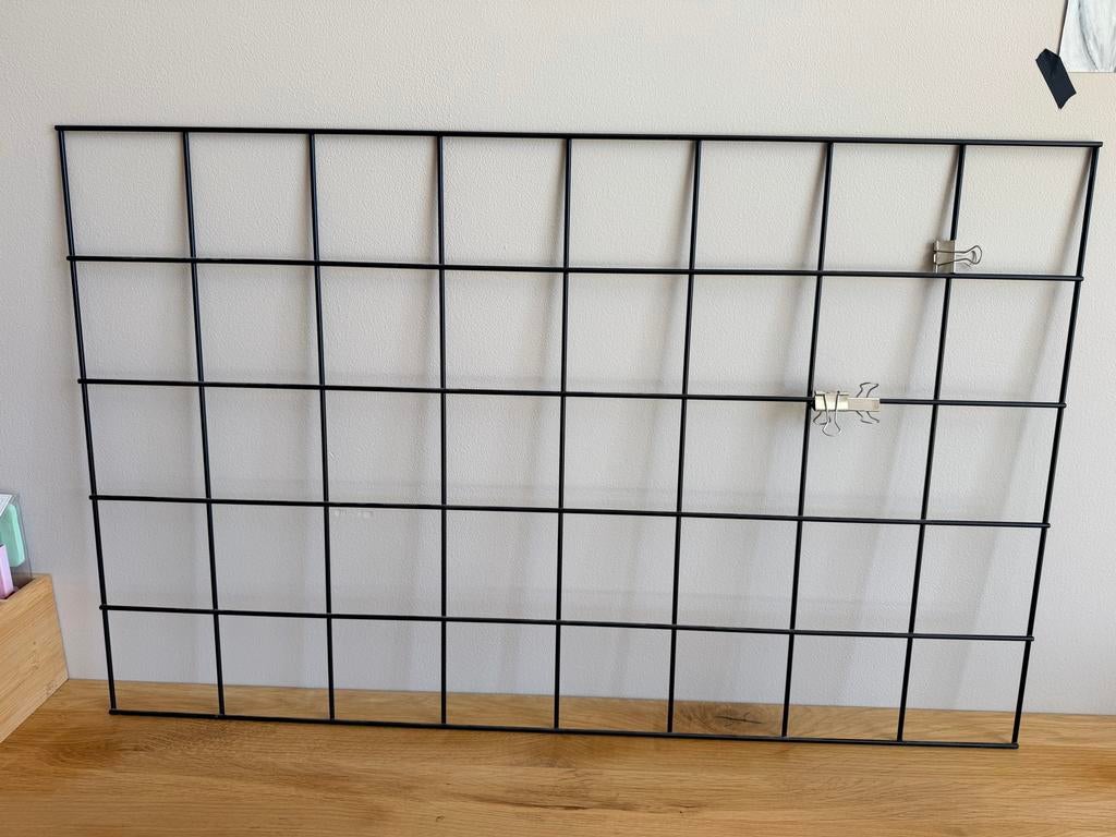 Zwart metalen wandrek 50x80 voor foto's/decoratie, Ophalen, Gebruikt