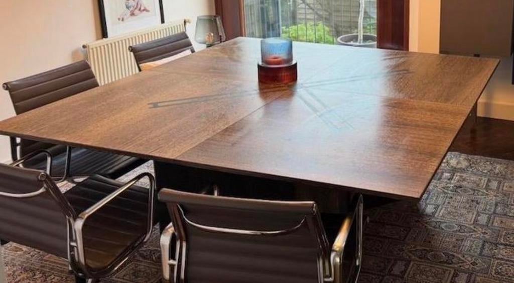 Linteloo Mantova Sucupira houten Eettafel 180x180 nw €11995, Ophalen, 150 tot 200 cm, Vierkant, Zo goed als nieuw