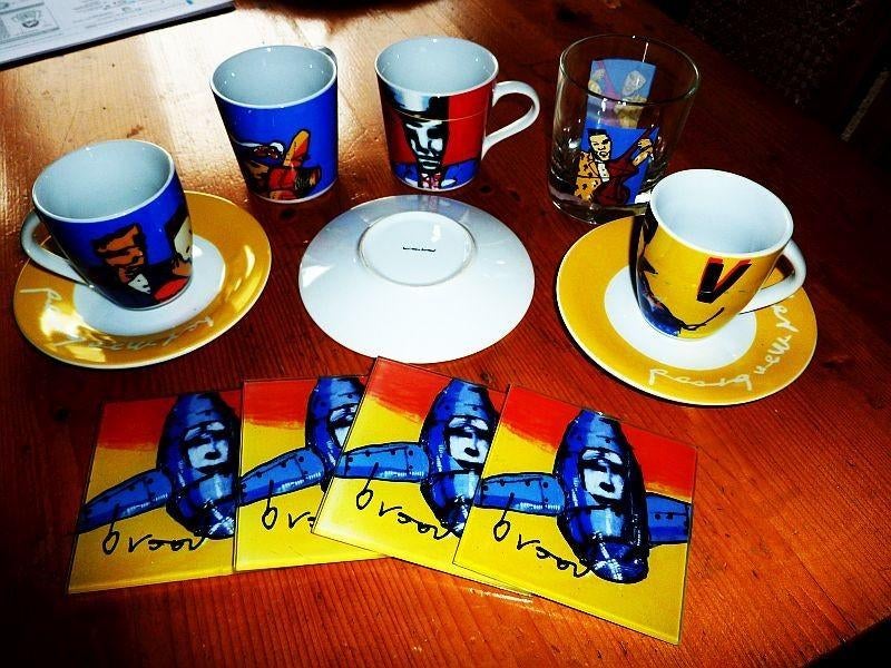 kop en schotels. herman brood  + onderzetters, Ophalen of Verzenden