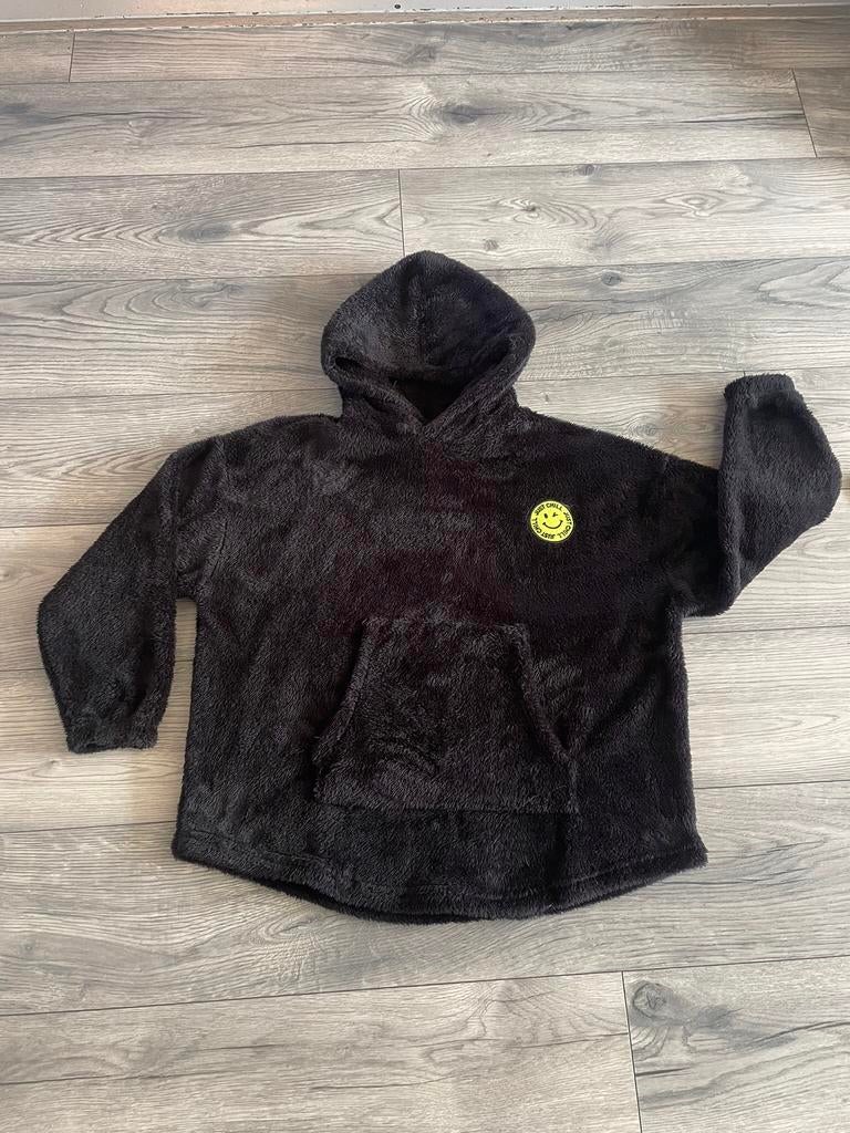 Zwarte mooie "Fluffy" Hoodie [Trui met Capuchon] maat 170, Kinderen en Baby's, Kinderkleding | Maat 170, Ophalen, Jongen of Meisje