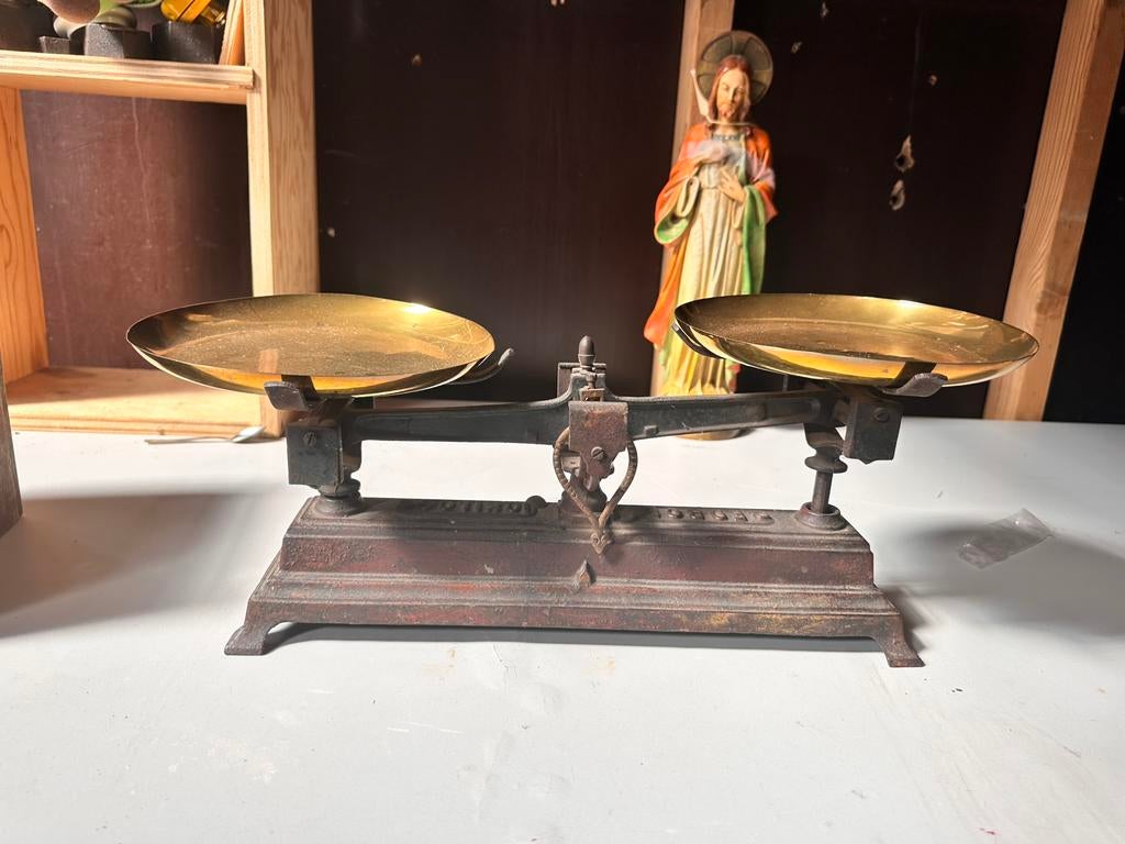 Antieke weegschaal balans weegschaal, Antiek en Kunst, Ophalen