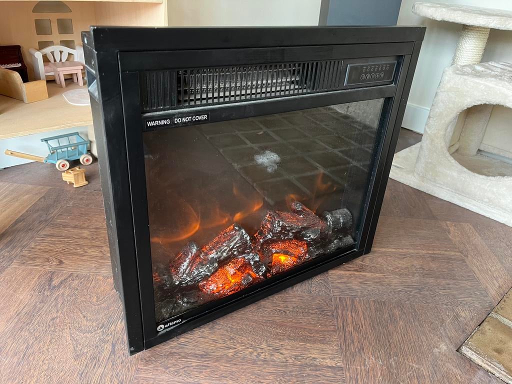 Elektrische haard met warmte en natuurlijke LED-verlichting, Huis en Inrichting, Haarden, Ophalen of Verzenden, Gebruikt, Inzethaard