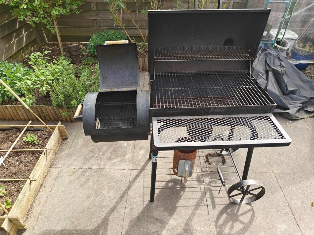 Grote BBQ Smoker Texas Grill, Tuin en Terras, Houtskoolbarbecues, Ophalen, Gebruikt, Onbekend, Met accessoires
