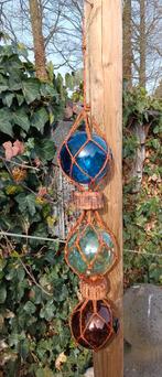 Vintage TIKIBAR macramé glazen bollen drijvers, Antiek en Kunst, Ophalen of Verzenden