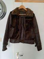 Geisha bruine lederen jack, Kleding | Dames, Jassen | Winter, Ophalen of Verzenden, Zo goed als nieuw, Bruin