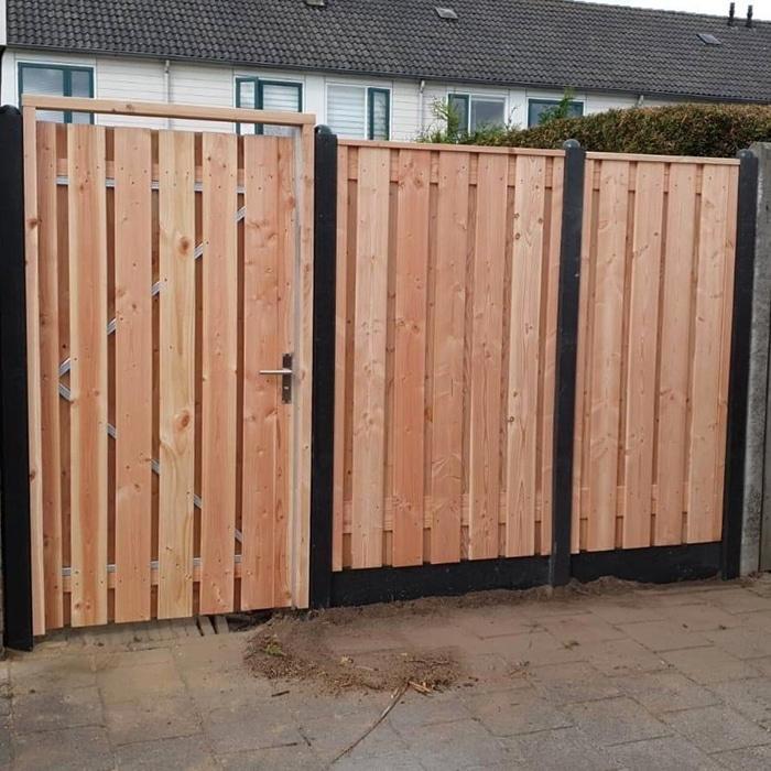 Douglas tuindeur/tuinpoort 100 x 195 cm compleet, Tuin en Terras, Tuinpoorten, Nieuw, Draaipoort, Hout, 150 tot 200 cm, 100 tot 150 cm