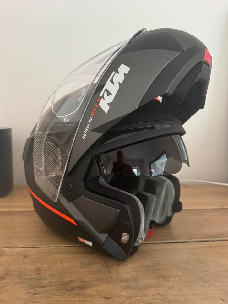 Schuberth C4 Pro flip-up helm ktm, Motoren, Kleding | Motorhelmen, XS, Overige merken, Tweedehands, Ophalen of Verzenden