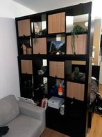 2 IKEA Kallax kasten zwart, 2x4 en 4x4 vakken + 7 mandjes, Ophalen, Gebruikt