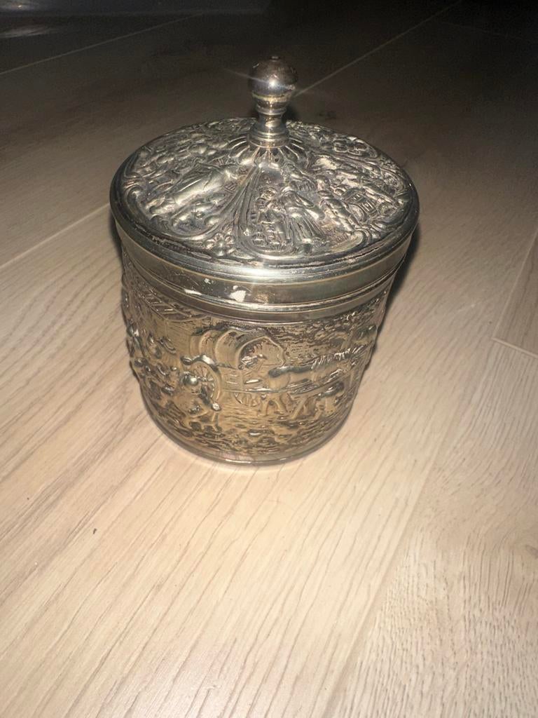 Antieke Douwe Egberts Zilveren Theebus / Koffiebus, Antiek en Kunst, Verzenden, Zilver