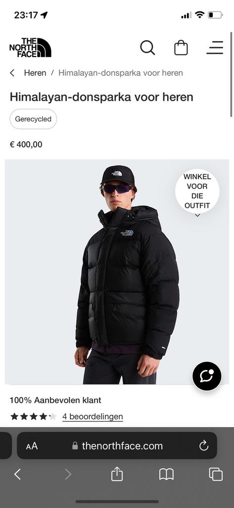 The North face jas gedrage size L, Ophalen of Verzenden, Gedragen, Maat 52/54 (L), Zwart