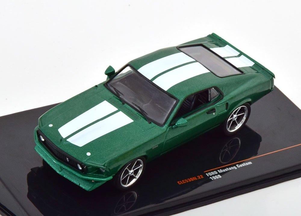Ford Mustang Custom 1969 Groen Modelauto 1/43 Ixo Models, Overige merken, Ixo Models, Auto, Ixo Models