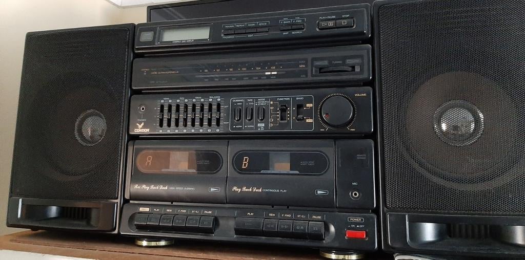 Condor Stereo Toren met CD, Cassette en Radio, Audio, Tv en Foto, Stereo-sets, Gebruikt, Losse componenten, Tuner of Radio, Ophalen