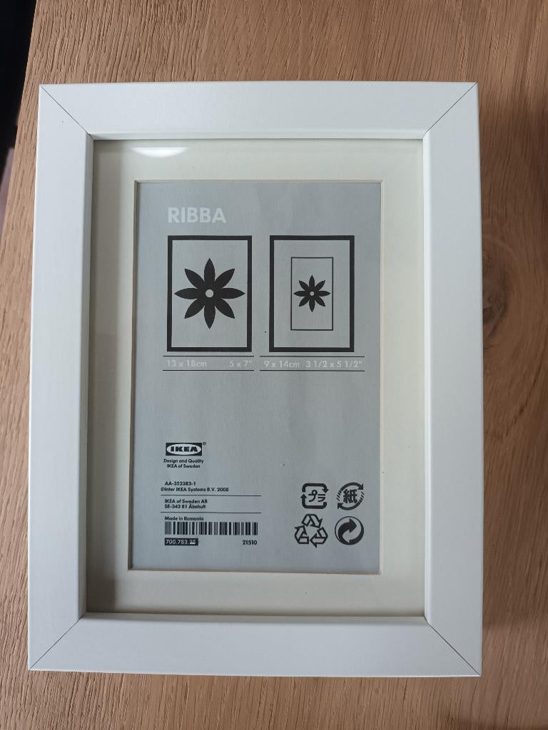 Witte fotolijst lijst ikea ribba wit 13x18 cm 9x14 lijstje, Minder dan 50 cm, Gebruikt, Ophalen of Verzenden, Minder dan 50 cm