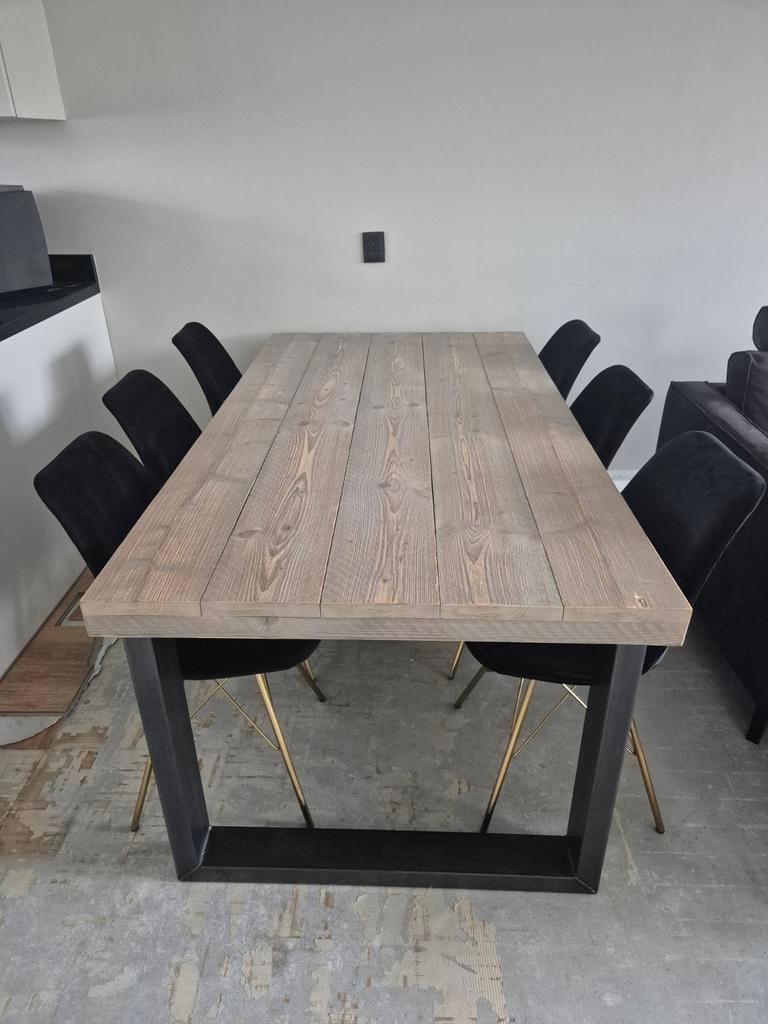 Nette eettafel 180x98x75 cm, Huis en Inrichting, Tafels | Eettafels, Ophalen, Gebruikt, 50 tot 100 cm, Vijf personen of meer
