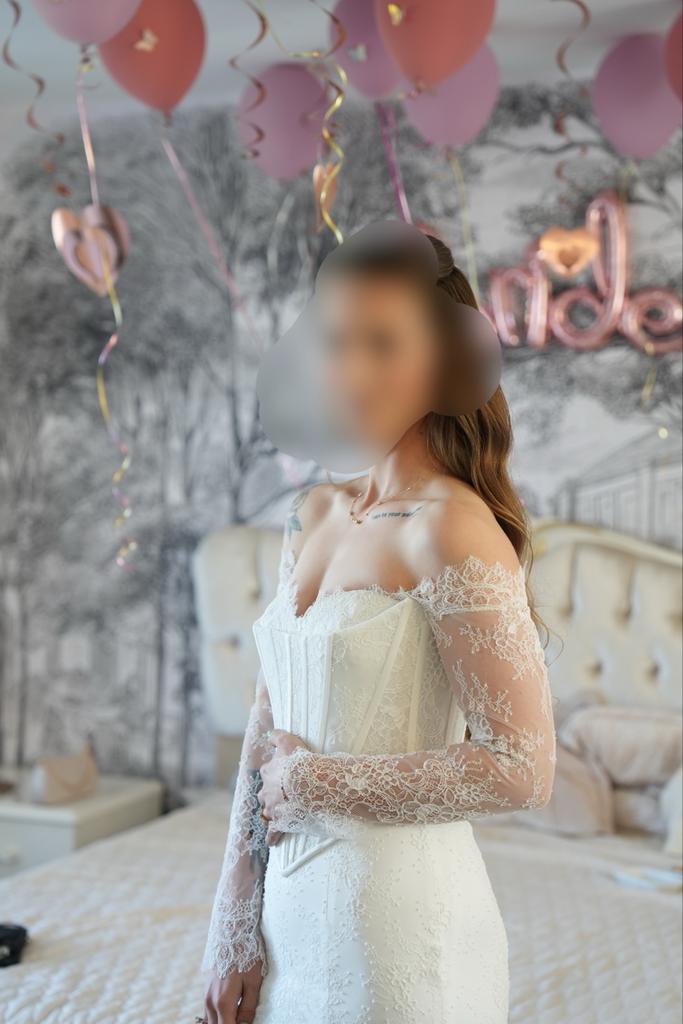 Elegante Zeemeermin Trouwjurk met Kant en Korset, Kleding | Dames, Trouwkleding en Trouwaccessoires, Ophalen of Verzenden, Gedragen