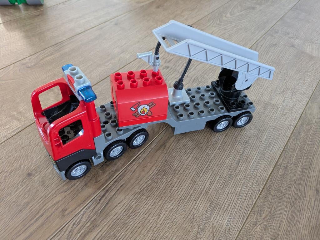 Lego Duplo brandweer ladderwagen, Ophalen of Verzenden, Zo goed als nieuw