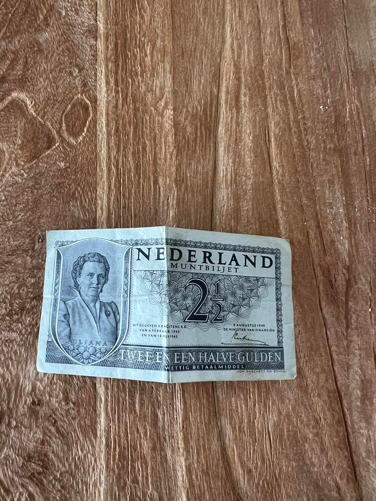 Nederland muntbiljet 2.5 gulden 1949, Ophalen of Verzenden