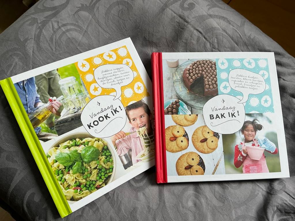 Vandaag Kook Ik! & Vandaag Bak Ik! - Kinderkookboeken, Boeken, Kookboeken, Ophalen of Verzenden, Zo goed als nieuw, Overige gebieden