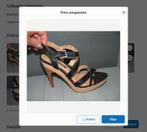 Pilar Abril plateau sandalen hakken maat 39, zwart leer, Zwart, Pilar Abril, Gedragen, Sandalen of Muiltjes