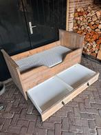 Peuterbed kinderbedje steigerhout met lades, Ophalen, Gebruikt, 70 tot 85 cm, 140 tot 160 cm