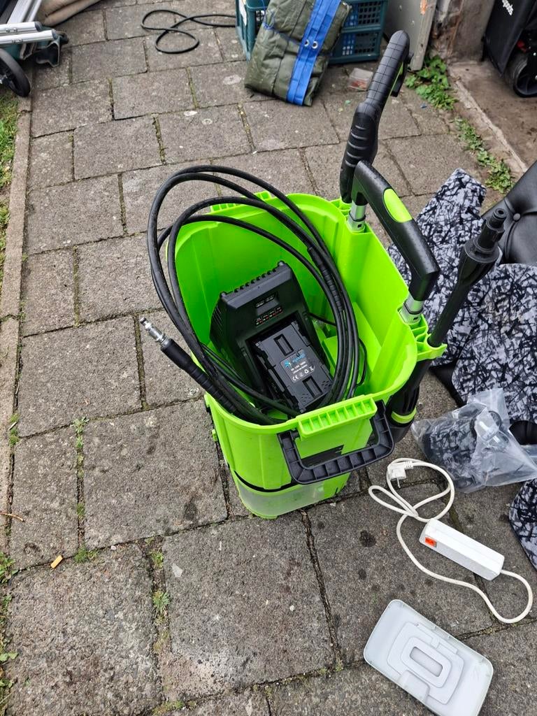 Hogedrukreiniger op accu, Ophalen of Verzenden, Accu