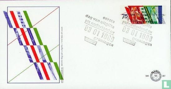 FDC E261 Verzelfstandiging PTT 1989 NL onbeschreven, Ophalen of Verzenden, Nederland