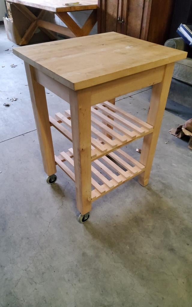 Butler luxe serveertafeltje met wielen aan 1 kant., Huis en Inrichting, Ophalen, 25 tot 50 cm, Rechthoekig